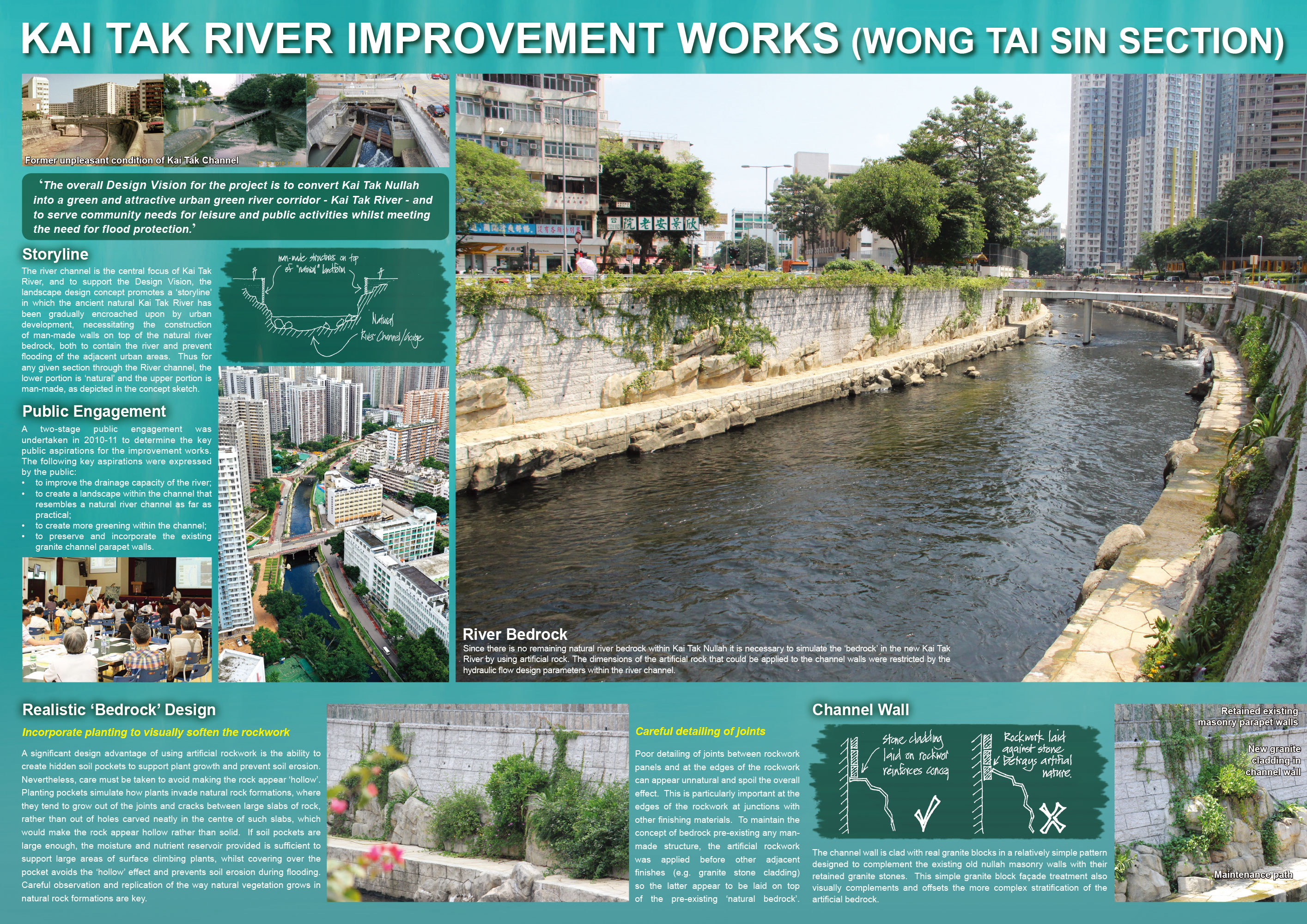 Kai Tak River Improvement Works Wong, River Road Landscaping